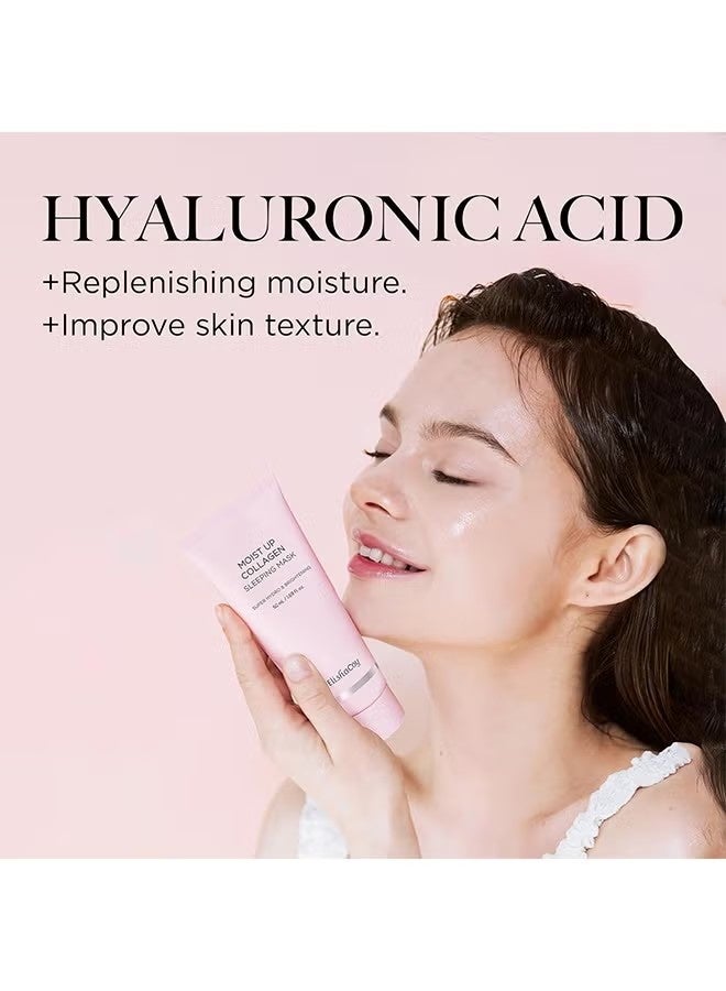 elishacoy Moist Up Collagen Sleeping Face Mask, Skincare Hydrating, Brightening Sleep Mask For Overnight Face Cream With Vitamin E, Face Masks For Skin Care, Anti Aging Moisture 50ML,1.69fl.oz - Image 5