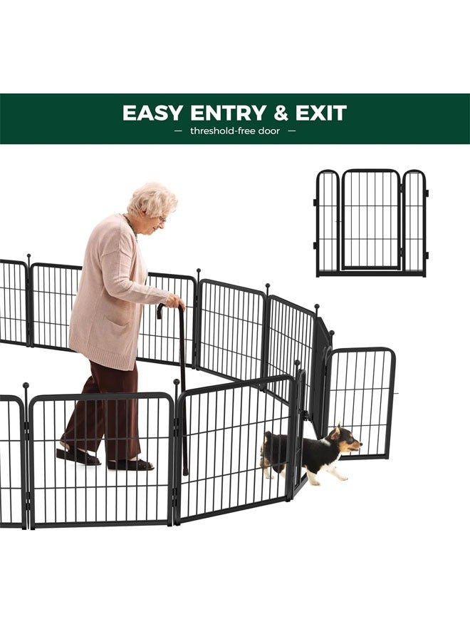NKX Heavy Duty Luxury Open Foldable Pet Cage with and Door 8 piece of Fence - Image 3