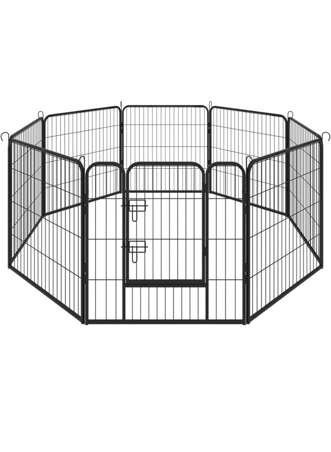 NKX Heavy Duty Luxury Open Foldable Pet Cage with and Door 8 piece of Fence - Image 2