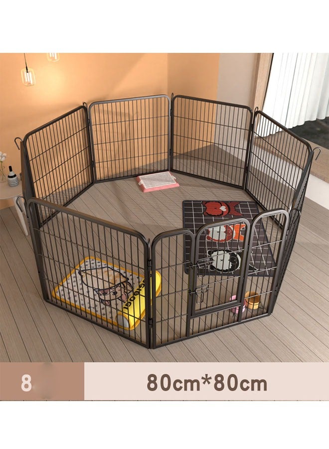 NKX Heavy Duty Luxury Open Foldable Pet Cage with and Door 8 piece of Fence - Image 1
