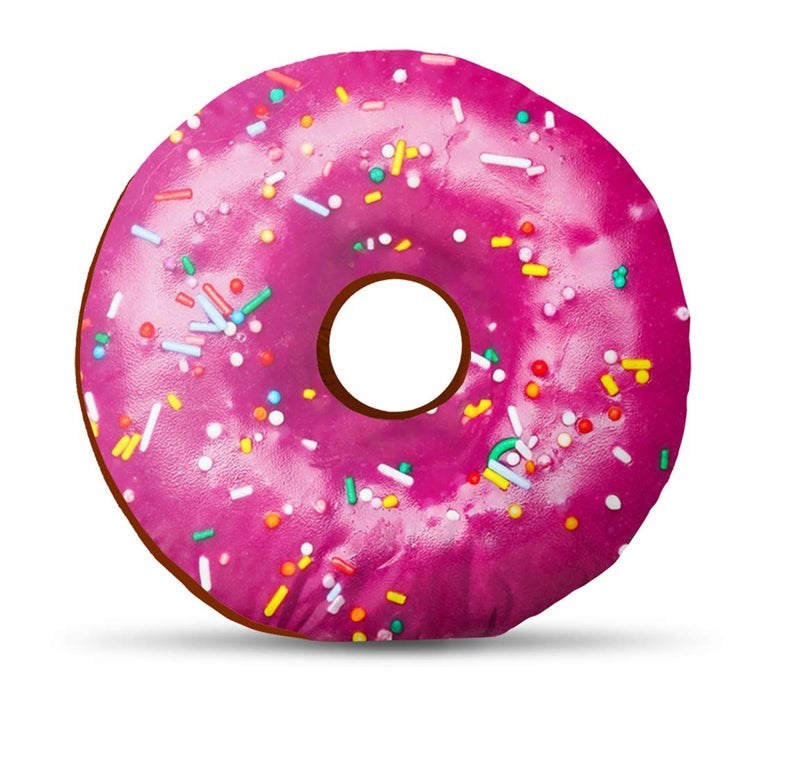 sleep nature's Sleep Natures Velvet Doughnut CushionPillow for WheelchairCar Seat 14x14 Inch Multicolor 