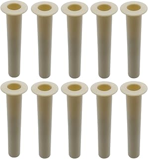 Poolzilla Poolzilla 10 Pack Tan Sleeve and Cap Set for Pool Safety Fence Poles | Can Be Used with Concrete, Pavers, Deck, Ground  - Image 1