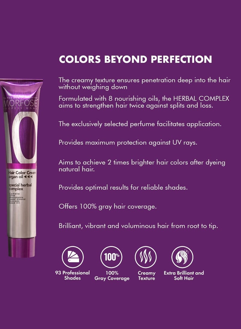 MORFOSE Morfose Hair Color Cream  (5.3 Light Golden Brown) with Argan Oil - Special Herbal Comple 100ml - Image 4