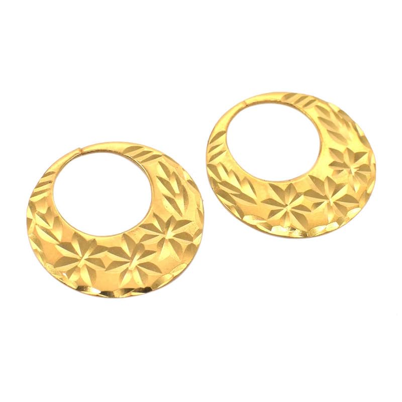 RidVik 1 Micron 22K Gold Plated Nattiyan Earrings For Men's Panjabi Boy | Gold Plated Brass Material Golden Hoop Studs Earrings Bali For Mens Fashion's - Image 5