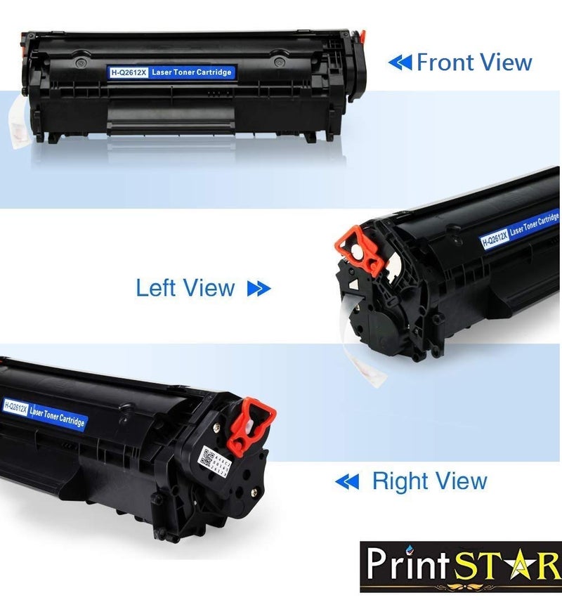 Print Star Black Laser Toner Easy Refill 12A / Q2612A Cartridge Compatible with HP Laserjet Printers 1010, 1012, 1018, 1020, 1022, 3050, 3052, M1005, M1319F MFP (Pack of 1) - Image 3