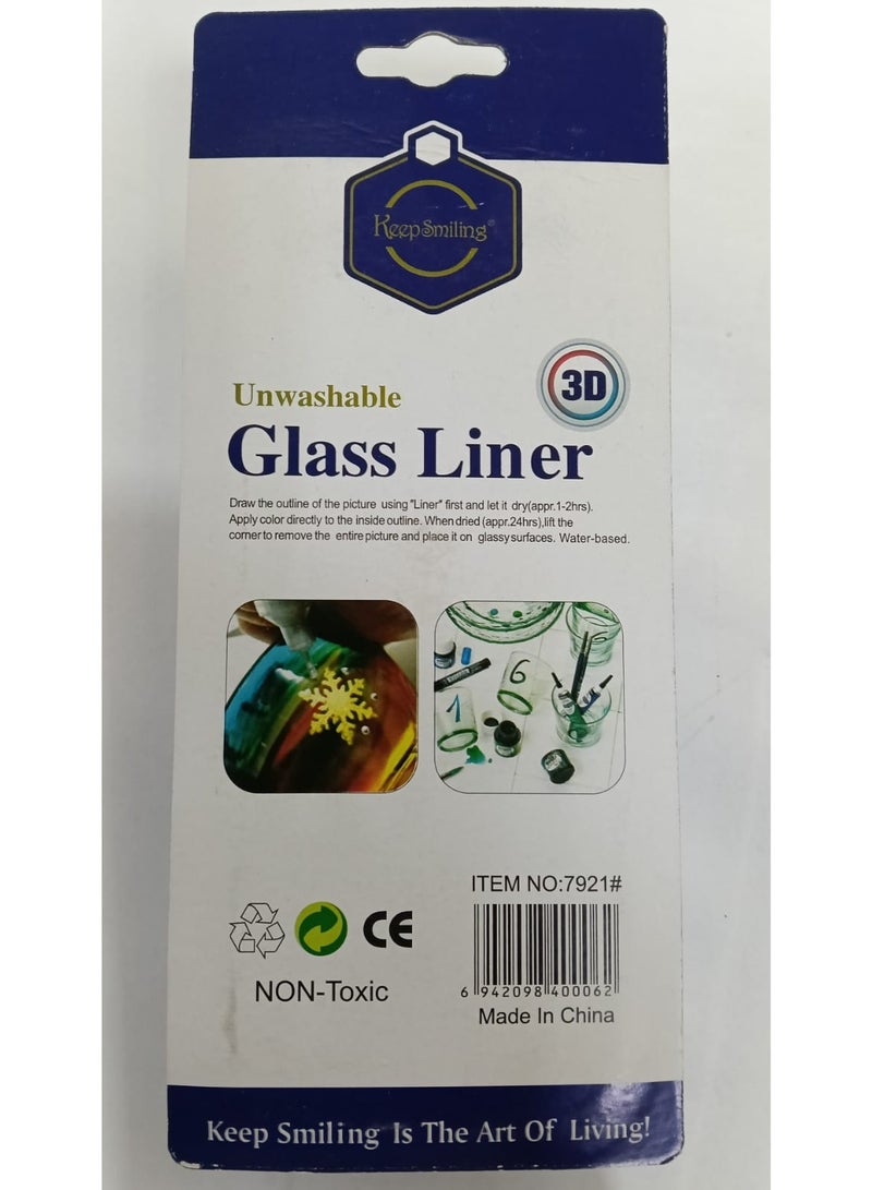 كيب سمايلنج قلم تحديد زجاجي ثلاثي الأبعاد 7921 للفنانين، سعة 21 مل. - Image 2