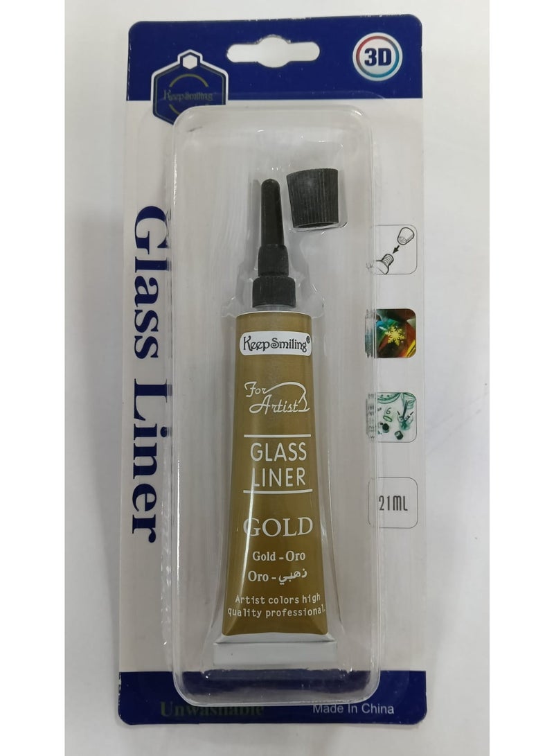 كيب سمايلنج قلم تحديد زجاجي ثلاثي الأبعاد 7921 للفنانين، سعة 21 مل. - Image 1