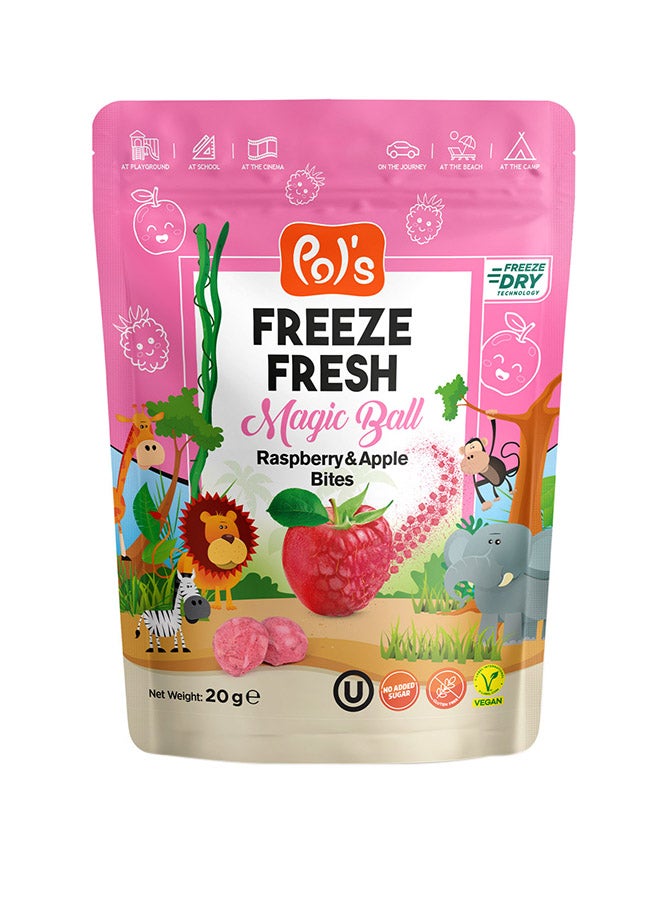 Pol's Freeze Dried Magic Ball Raspberry & Apple Bites - Image 1