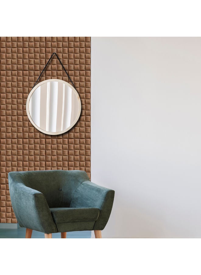 ورق جدران ذاتي اللصق مضاد للماء وقابل للإزالة بني 32.00x3.00x32.00سم - Image 2