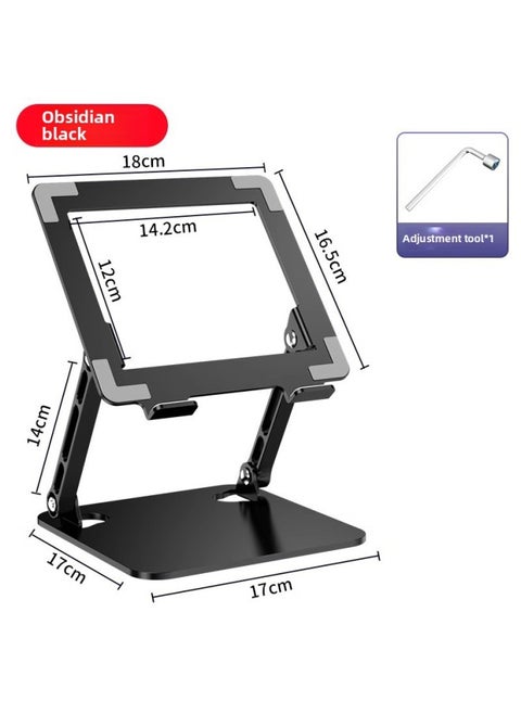 Tablet Stand Desktop Game For Ipad Special Carbon Steel Support Frame Learning Painting 11-inch Hollow Wholesale-Color:V10 Basic Model [black]-stable/dual Axis/adjustable