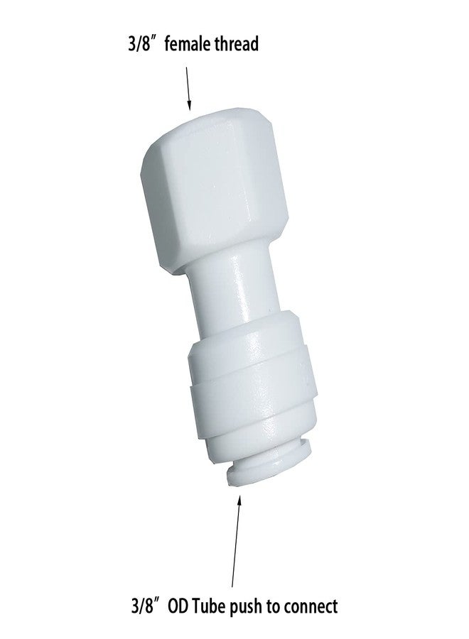 YZMSZ Straight 3/8" Female Thread to 3/8" OD Tube Quick Connector Tubing Fittings for Water Purifiers Filters Reverse Osmosis Systems accessories,5pcs. - Image 2