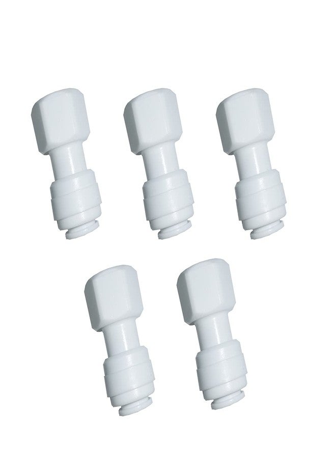 YZMSZ Straight 3/8" Female Thread to 3/8" OD Tube Quick Connector Tubing Fittings for Water Purifiers Filters Reverse Osmosis Systems accessories,5pcs. - Image 1