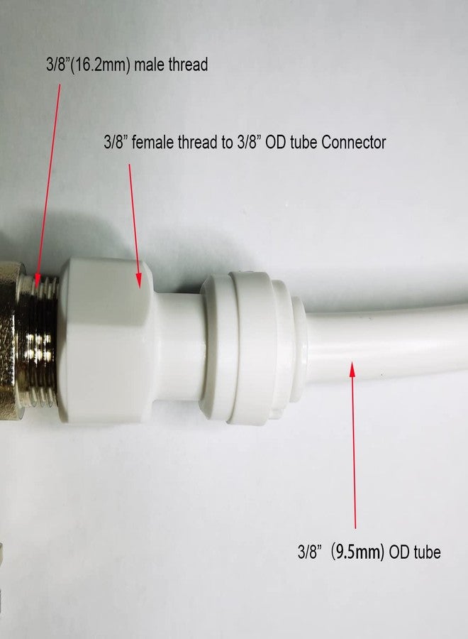 YZMSZ Straight 3/8" Female Thread to 3/8" OD Tube Quick Connector Tubing Fittings for Water Purifiers Filters Reverse Osmosis Systems accessories,5pcs. - Image 3