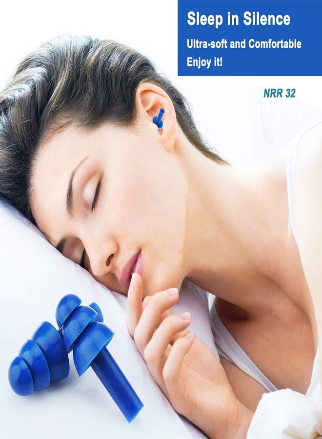 Becheln Reusable Silicone Earplugs for Sleeping - 3 Pairs Waterproof Hypoallergenic Noise Reduction Ear Plugs for Swimming, Concerts, Snoring with Storage Bag - Image 3