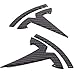 Nanaholy Model Y Accessories for Tesla 2024 2023 2022 2021 2020 Emblem Sticker 2PCSSet Logo Decal Black Carbon Fiber Pattern - Image 2