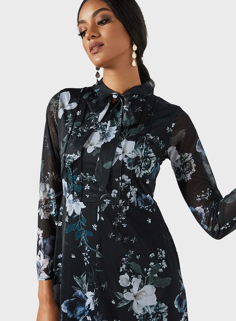 SIVVI for HANIYA Floral Print Midi Dress