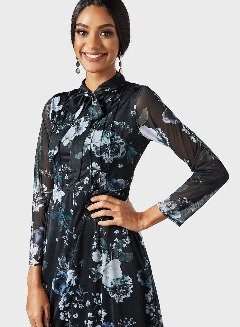 SIVVI for HANIYA Floral Print Midi Dress