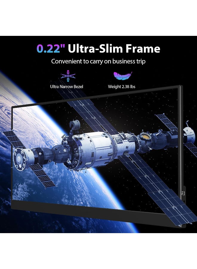 16.1 Inch Portable Monitor 144Hz – FHD 1080P Laptop Screen Extender with HDR, Ultra Slim Design, USB-C & HDMI, 100% sRGB, 300nits, Game & Work Dual Mode – 144Hz Portable Display for Laptop  - Image 5