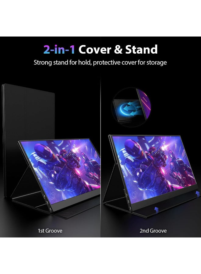 16.1 Inch Portable Monitor 144Hz – FHD 1080P Laptop Screen Extender with HDR, Ultra Slim Design, USB-C & HDMI, 100% sRGB, 300nits, Game & Work Dual Mode – 144Hz Portable Display for Laptop  - Image 3