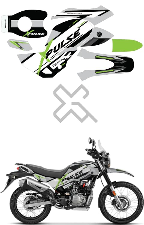 Grayfixx Full Body Sticker for Xpulse 200 4V | Made in Premium Gloss Vinyl with FPF(Fade Protection Film), Water Proof, Precut Sticker, Pack of 1 for Both Side with 2 Years Guarantee - Image 5