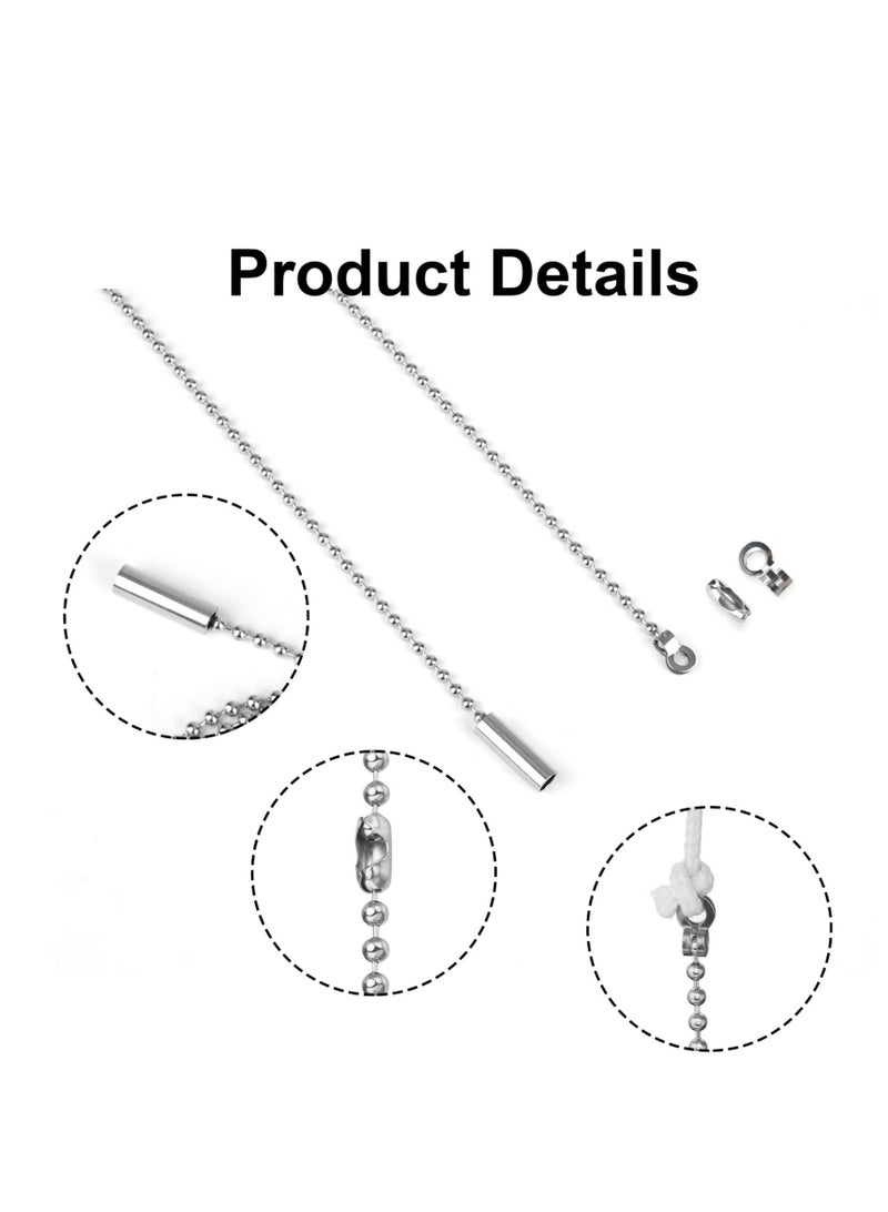 Ceiling Fan and Light Pull Chains with Adjustable Beads - Set of 4 Elegant Pull Cord Handles for Toilet, Bathroom, and Ceiling Lights - Easy Installation and Extension, DIY Dog Tag Chains - Image 5