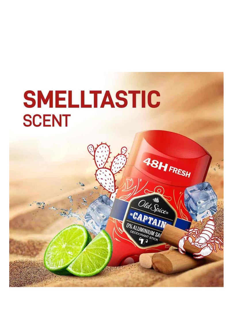 Old Spice Pack Of 2 Old Spice stick deodorant 50 ml Captain  - Image 2