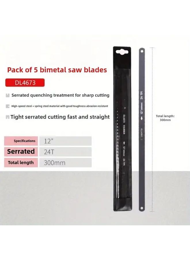 12 Inch Bimetal High Carbon Steel Saw Blade 5 Sticks For Wood And Metal - Image 5