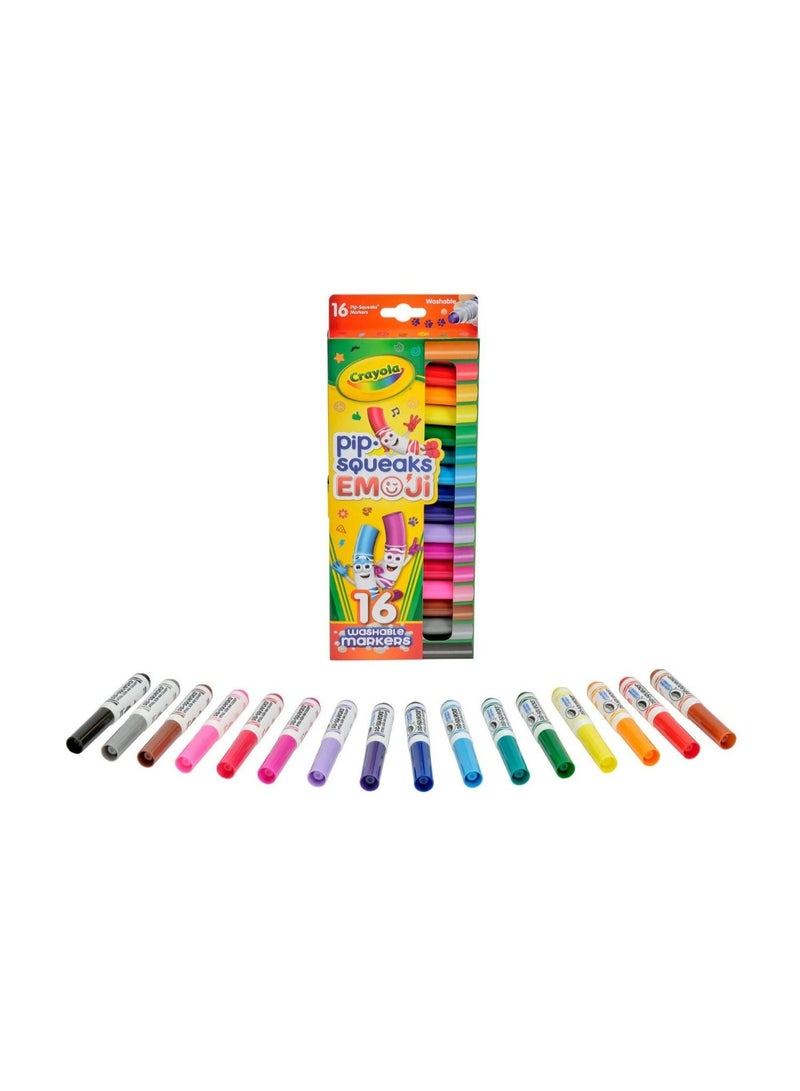 Crayola - Mini Stamper Markers, 16 Count| Perfect for art projects, classroom activities | Multicolor - Image 1