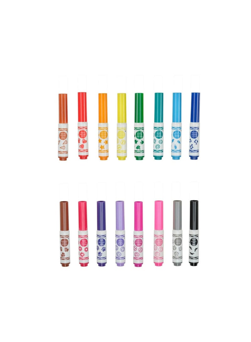 Crayola - Mini Stamper Markers, 16 Count| Perfect for art projects, classroom activities | Multicolor - Image 4