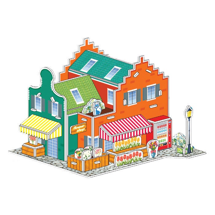 Children'S Puzzle Three-Dimensional Puzzle Paper Model Building Blocks Toi Model Asian Style 3D Paper Assembled Toy Gift - Image 1