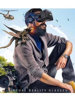 General VR Headset Compatible/iOS/PC, Virtual Reality with Wireless Handle, VR Glasses for Immersive Games in 3D Movies with 360 Degree Panoramic Vision, for 3.5-6 Inch  - Image 3