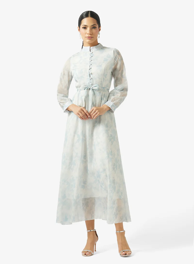 Floral Print A-line Dress