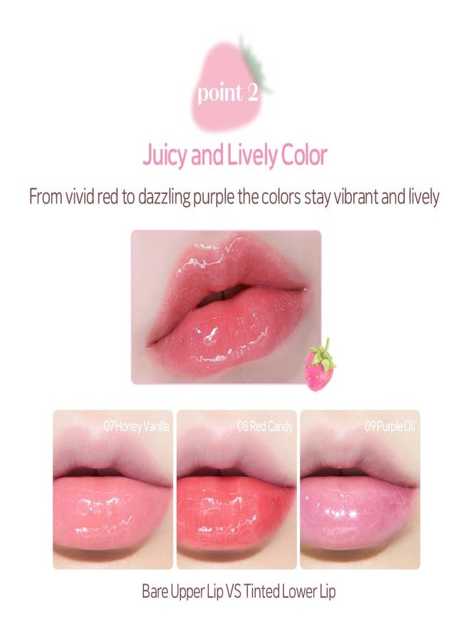 ETUDE Dear Darling Oil Tint #8 Red Candy (0.14 fl.oz) | High Moisturizing and Strong Hydrating Lip Oil/Lip Gloss | Smooth and Moist Lips | Non-Sticky Lip Oil Tint For Dry Lips | Korean Makeup - Image 5