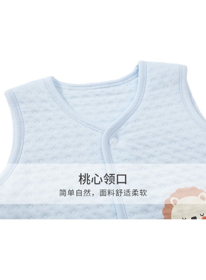 Shu Beiyi Shubeyi Children'S Vest New Spring Style, Baby Vest For Boys And Girls, Cute Cotton Sleeveless Top, Blue, 80Cm - Image 2