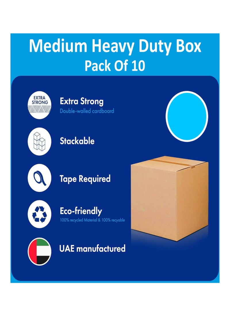 Toshonics 5 Pack Large Heavy Duty Double Wall 5 Ply Carton Box Cardboard Box for Moving Shipping Storage Size 45 X 45 X 45 cm Capacity 35 Kg Brown  - Image 3