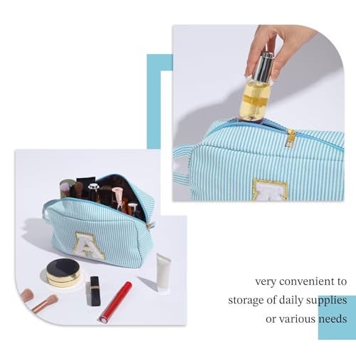 YOOLIFE Teen Girl Gifts - Personalized Birthday Gifts, Monogram Initial Makeup Bag - Image 4