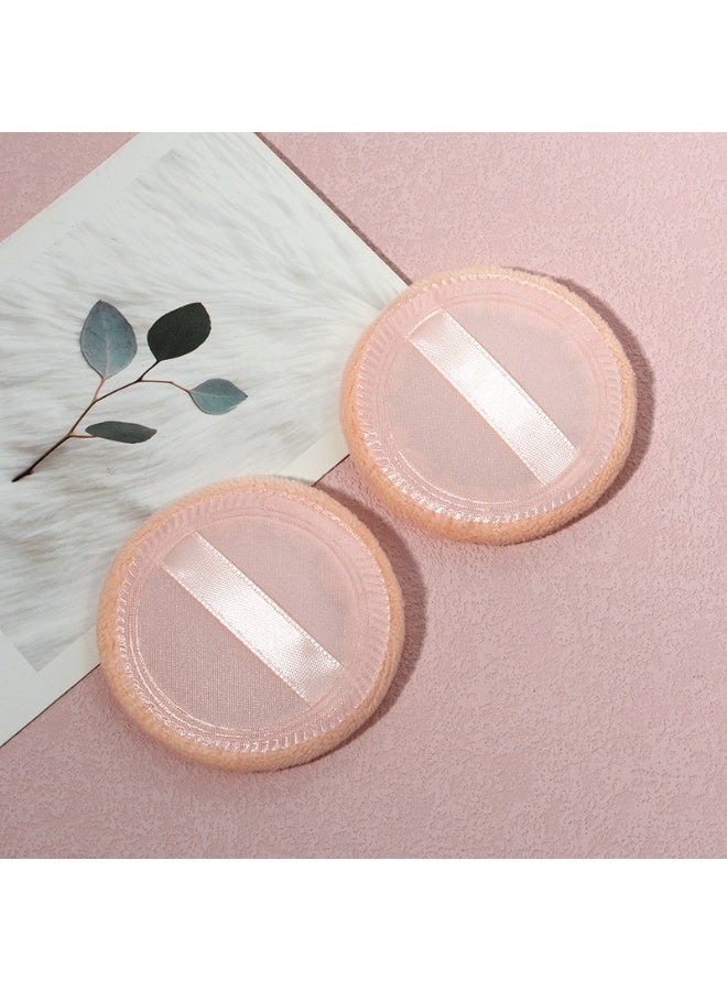 Ucanbe 6-Pack Small Round Cotton Velvet Pressed Powder Puff – Soft & Durable, Ideal for Loose & Setting Powder - Image 4