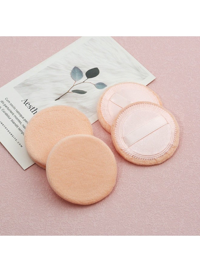 Ucanbe 6-Pack Small Round Cotton Velvet Pressed Powder Puff – Soft & Durable, Ideal for Loose & Setting Powder - Image 3