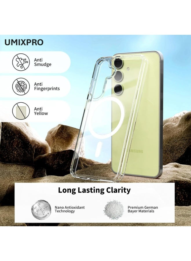 UMIXPRO Magnetic Clear Case for Samsung Galaxy S24 6.2", Magsafe Compatible, Shockproof & Slim Fit - Image 5