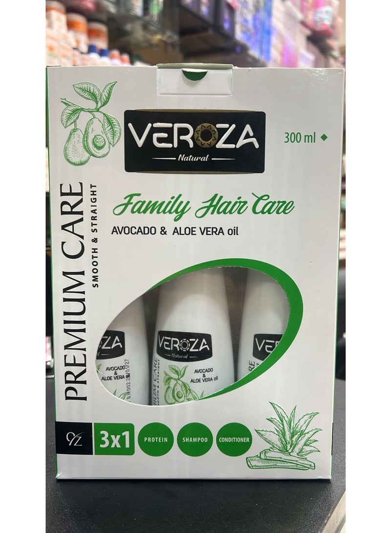 VEROZA Verza Protein Straightening & Treating + Shampoo + Conditioner 10.1 oz - Image 2
