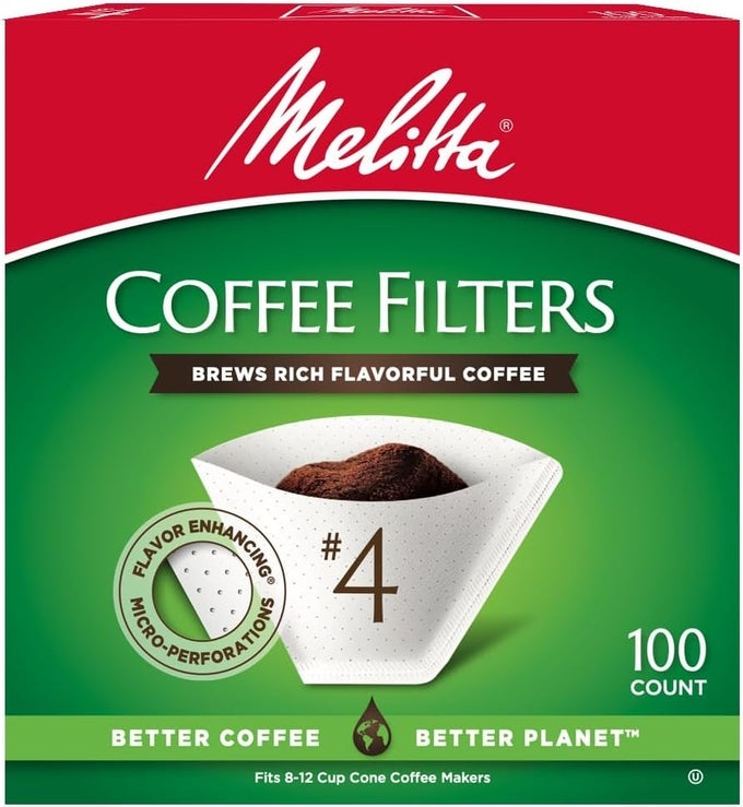 4 CONE COFFEE FILTERS WHITE 100 COUNT PACK OF 6 600 TOTAL FILTERS PACKAGING MAY VARY