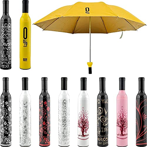 Elvana Folding Portable Umbrella with Bottle Cover for UV Protection & Rain Umbrella Mini Travel - Image 1