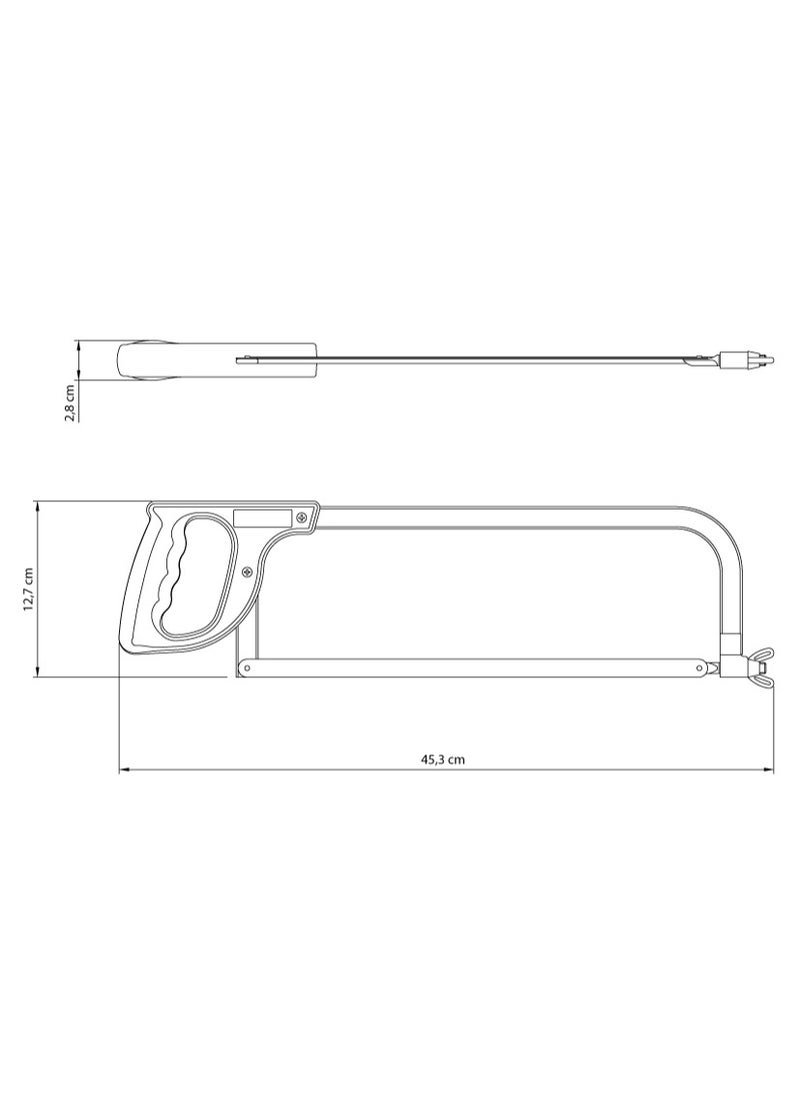 TRAMONTINA 12 Inches Hacksaw with Handle  - Image 2