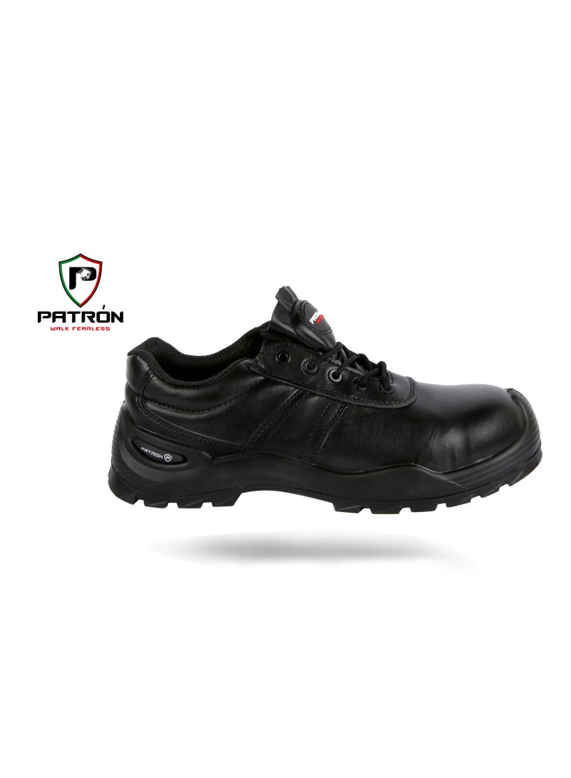 Patron DEFENDER | PT999 PATRON Men Women Leather Safety Shoe Metal Free Composite Toe Cap Mesh Breathable Lightweight Comfortable Puncture Proof Industrial Factory work Protective - Image 4