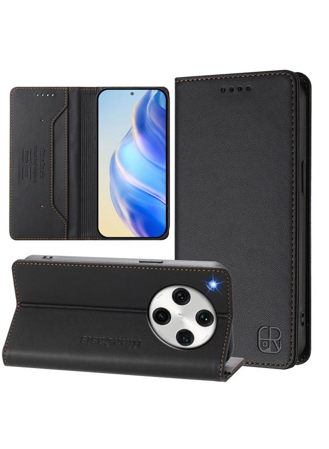 S-TOP Case For OPPO Find X8 Pro RC01 Dual-Folded Magnetic Suction RFID Leather Phone Case - Image 1