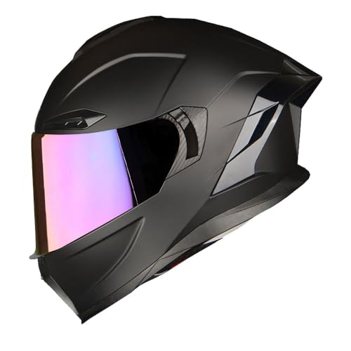 1Storm Motorcycle Full Face Helmet DOT Adults Street Bike Dual Visor Sun Inner Shield with One Extra Clear Shield: Matt Black - Image 5