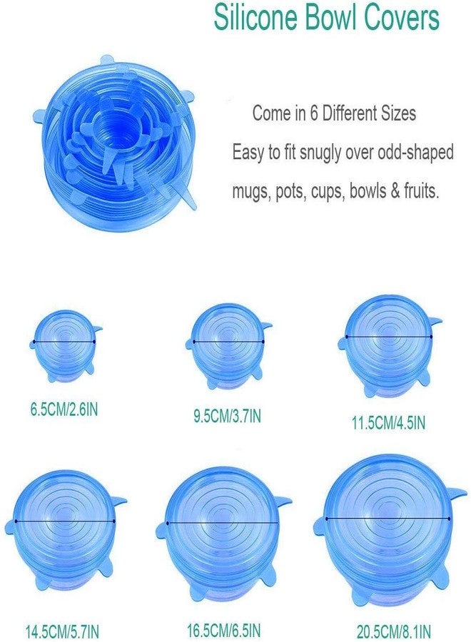 VENJA (LABEL) Kitchen Silicone Stretch Lids Covers for Microwave, Bowl, Mugs, Cups and Cans (Set of 6 Pcs) - Image 5