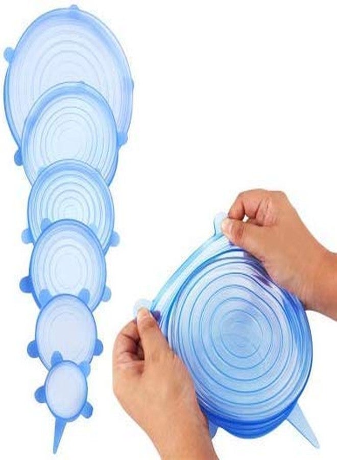 VENJA (LABEL) Kitchen Silicone Stretch Lids Covers for Microwave, Bowl, Mugs, Cups and Cans (Set of 6 Pcs) - Image 3