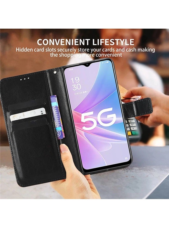 حافظة هاتف لهاتف Xiaomi Redmi A3 4G حافظة هاتف جلدية مغناطيسية للأعمال غطاء فليب أنيق مع فتحة للبطاقة وحامل لهاتف Xiaomi Redmi A3 4G - Image 3