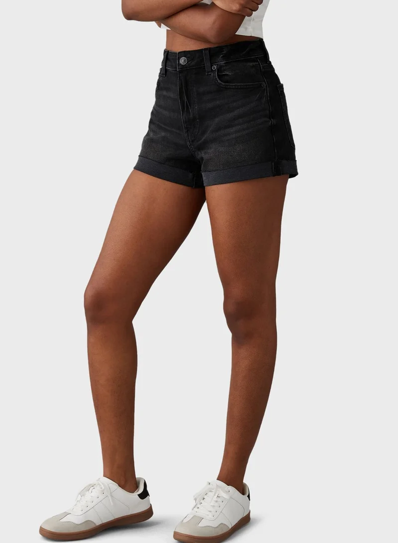 امريكان ايجل Pocket Detail Denim Shorts